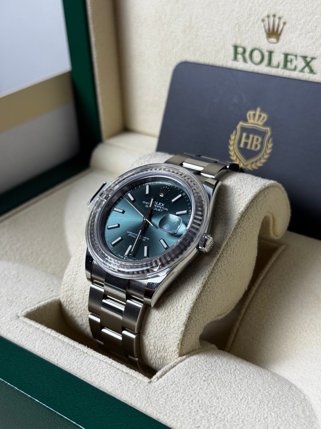 Rolex Datejust 41 Mint Green 126334 Unworn 2022 image 4