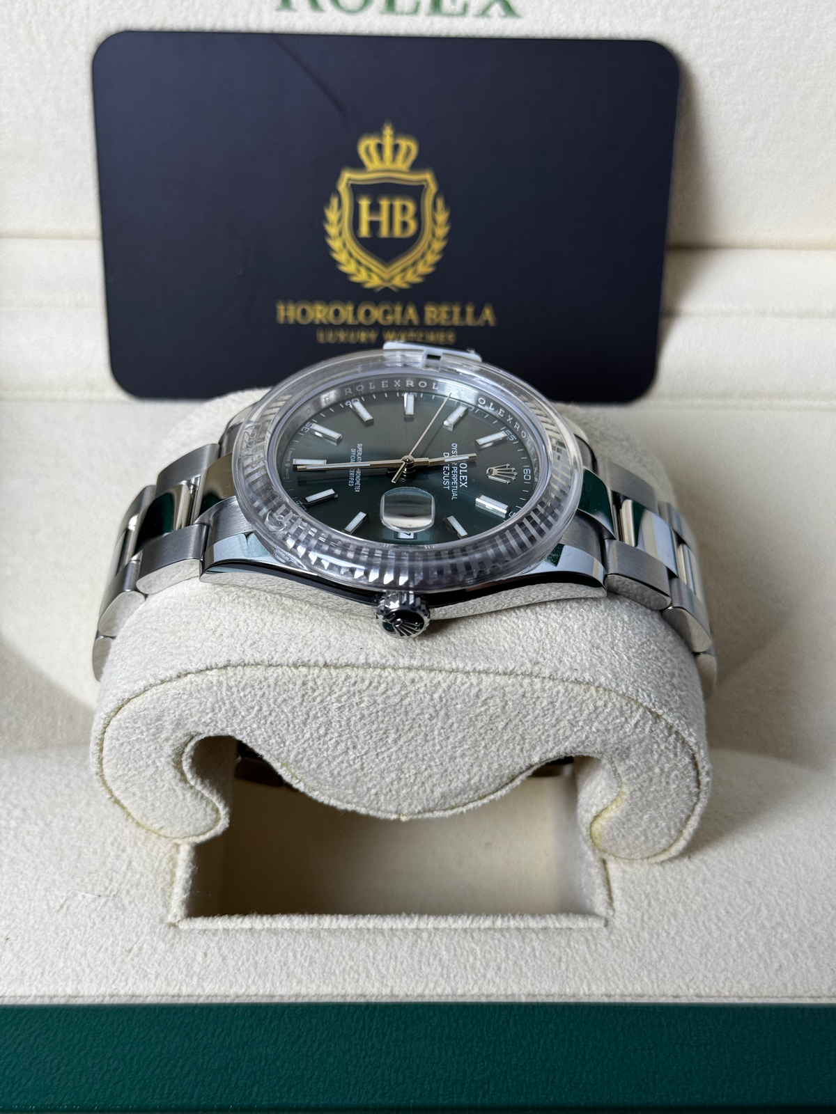 Rolex Datejust 41 Mint Green 126334 Unworn 2022 image 8