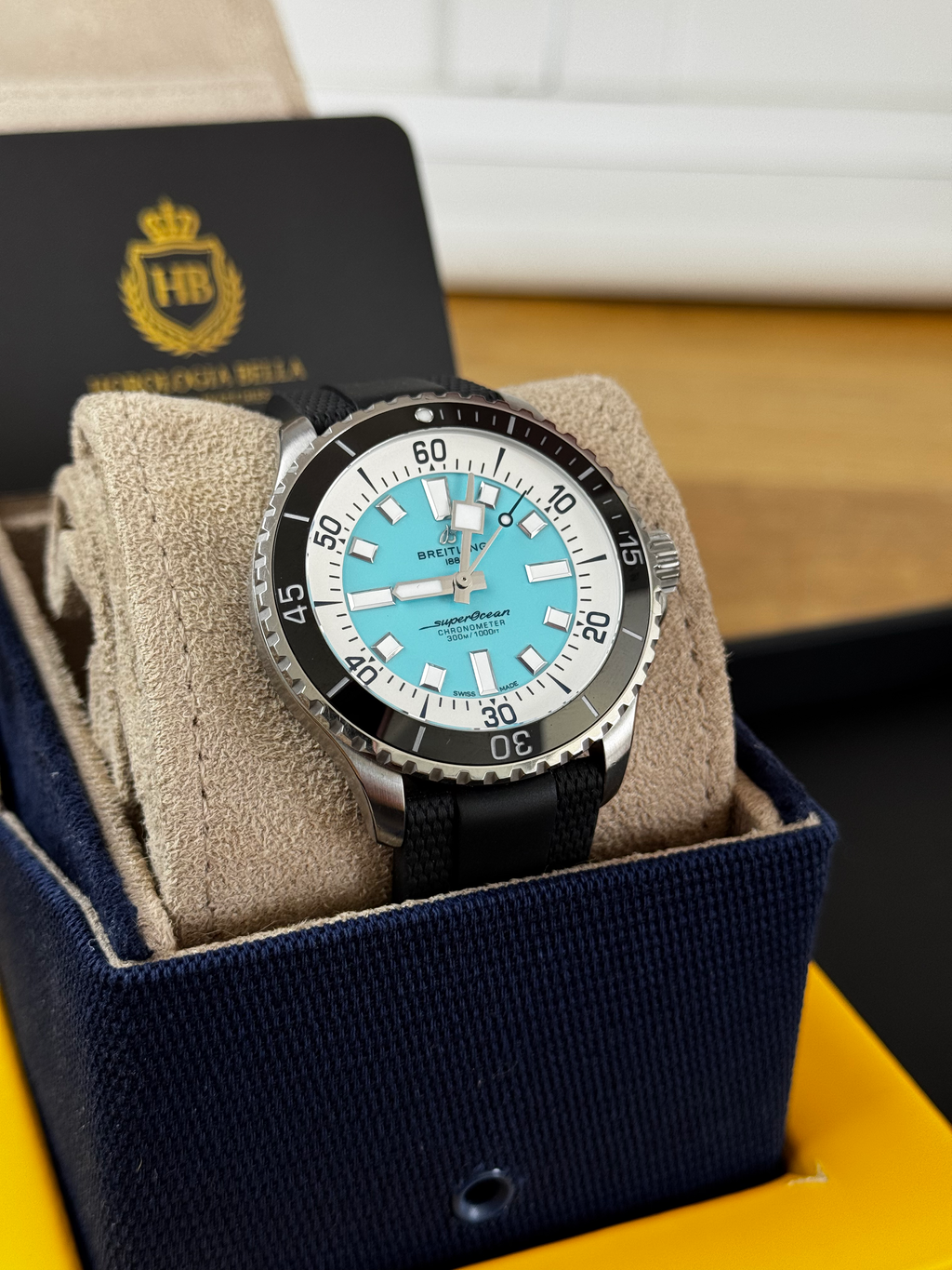 Breitling Superocean Auto 44 Turquoise Dial A17376| 2022| Full Set Box & Papers image 2