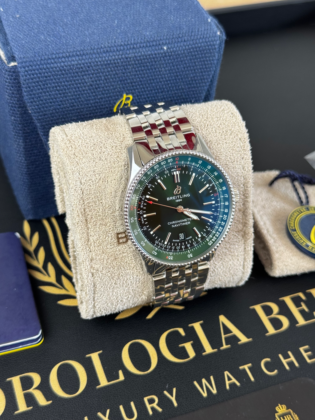 Breitling Navitimer Automatic 41 Green Dial A17326361L1A1 2024 Full Set image 4