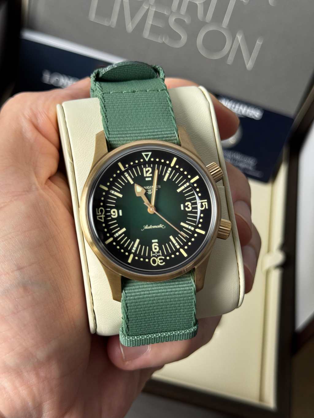 Longines Legend Diver Bronze Green 2024 image 13